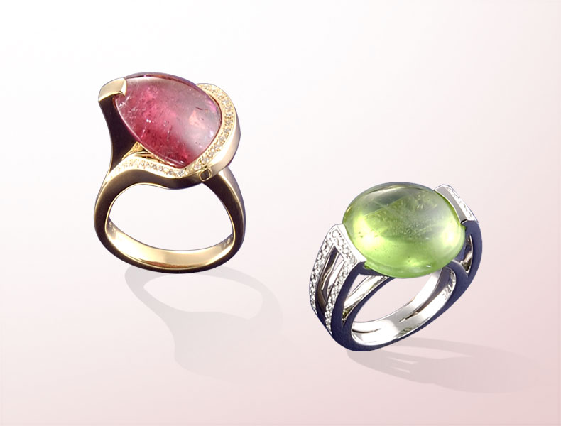 colorstone rings