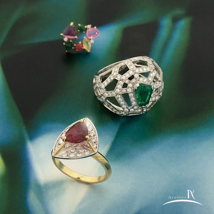 Ruby Emerald Ring　Brooch