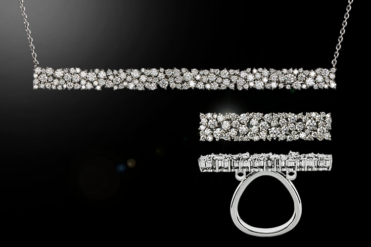 Pt900 Diamond Necklace