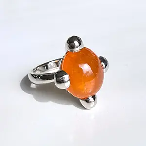 みずみずしい果実の輝き｜スペサルティンガーネットのオーダーメイドリング