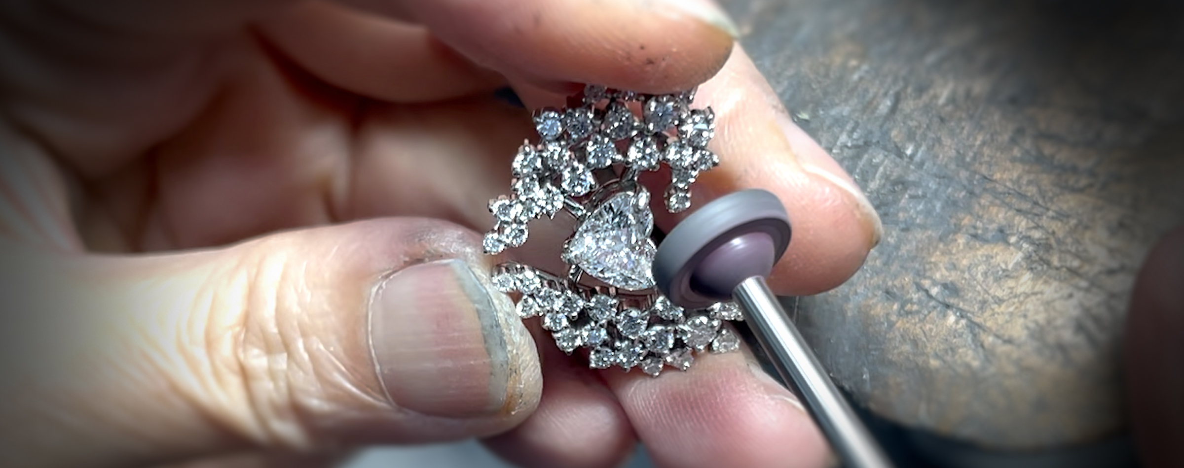 ハートカットダイヤのペンダントネックレス デザイン画から完成までの制作動画