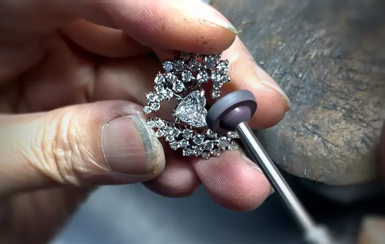 ハートカットダイヤのペンダントネックレス～デザイン画から制作・完成まで～