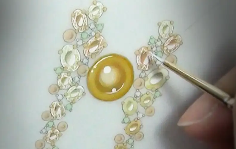 パールとイエローサファイアのペンダントネックレスのメイキング動画