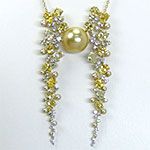 pearl sapphire pendant necklace