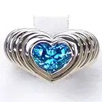 K18 ブルージルコン リング