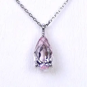 Pt900 ピンクインペリアルトパーズ ペンダント ネックレス