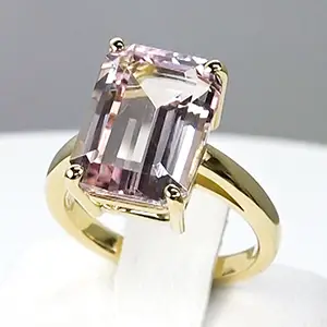 K18 モルガナイト ダイヤモンド リング