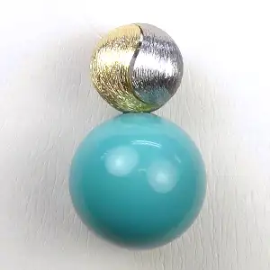 K18 Pt900 トルコ石 ペンダントトップ