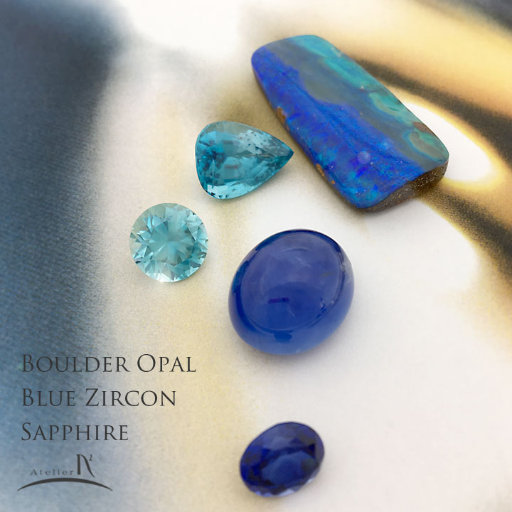 Bolder Opal Blue Zircon Sapphire