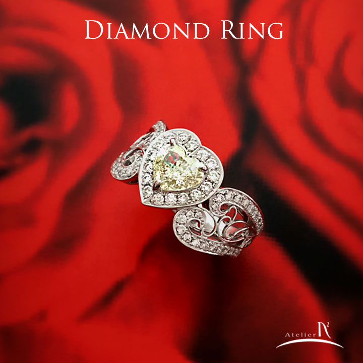 Pt900 Diamond Ring