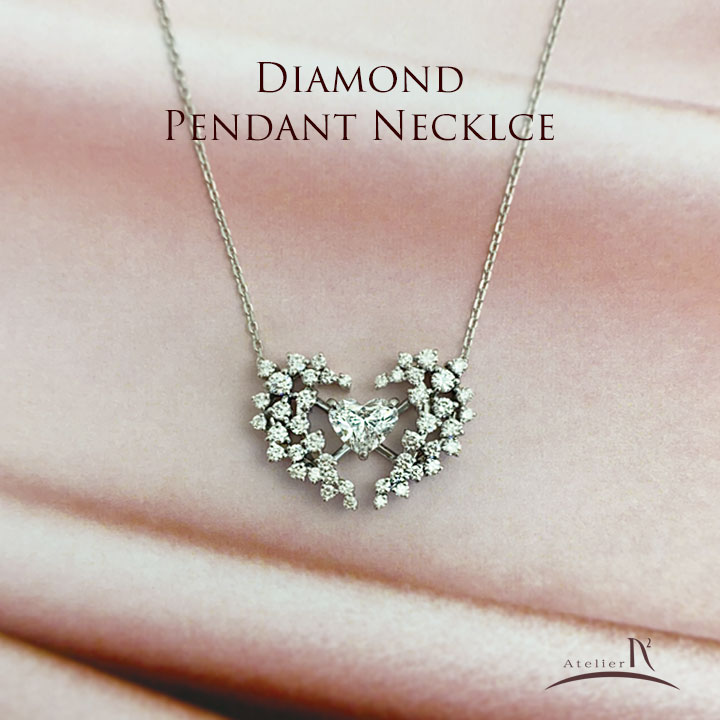 Pt900 Diamond PendantNecklace